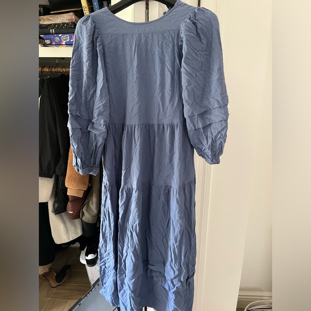& Other Stories Blue Long Sleeve Dress Size 0